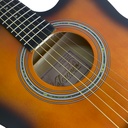 GUITARRA ELECTRO-ACUSTICA VALENCIANA, DE 39", SLIM, CURTAWAY, COLOR SUMBURST MATE