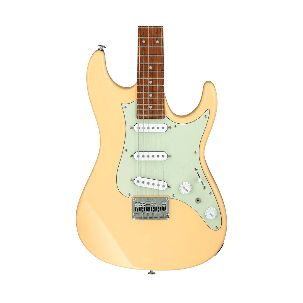 GUITARRA ELECTRICA MARCA IBANEZ, SSS, SELECTOR 5-WAY + ALTER SWITCH, COLOR MARFIL