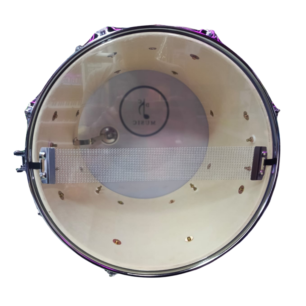 CAJA DE GOLPE SECO DC MUSIC,14" X 12", COLOR BLANCO