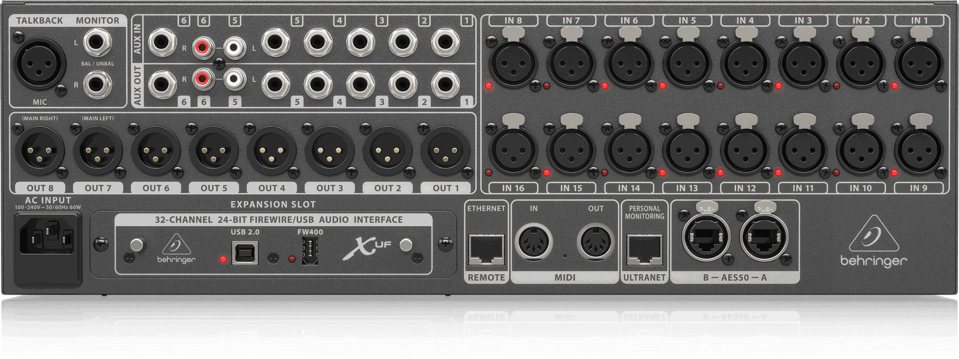 MEZCLADORA DIGITAL X32 RACK BEHRINGER, CON 16 PREAMPS MIDAS | Red Music ...