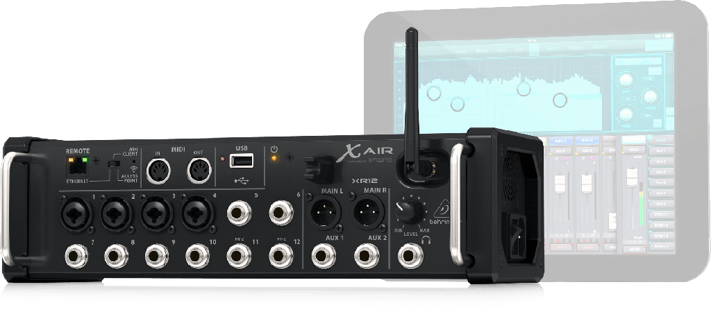 MEZCLADORA DIGITAL DE RACK BEHRINGER, SERIE AIR XR, 4 ENTRADAS XLR, 8 LINE IN PLUG, MODULO WIFI INTEGRADO