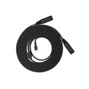 CABLE (Y) KIRLIN, USB C - 2x XLR MACHO (TIP-RING), CAPA LISO NEGRO, 6 METROS