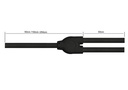 CABLE (Y) KIRLIN, (PARA MUSICA) USB C - 2x TS/PLUG 1/4 (TIP-RING), CAPA LISO NEGRO, 2 METROS