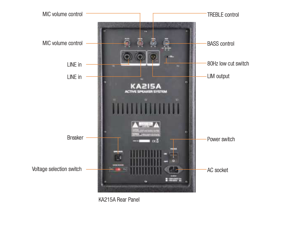ALTAVOZ ACTIVO SOUNDKING, SERIE KA, TIPO COLUMNA, INCLUYE RODOS, 2 VIAS ...