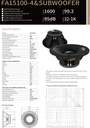 ALTAVOZ PASIVO SOUNDKING, (BOCINA SIN CAJA) DE 15", 800 WATTS MAX, 8 OHM, 42Hz - 3kHz, 99dB, FERRITA (copia)