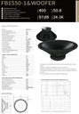 ALTAVOZ PASIVO SOUNDKING, (BOCINA SIN CAJA) DE 15", 400 WATTS MAX, 8 OHM, 38Hz - 3kHz, 97 dB, FERRITA