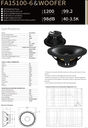 ALTAVOZ PASIVO SOUNDKING, (BOCINA SIN CAJA) DE 15", 800 WATTS MAX, 8 OHM, 42Hz - 3kHz, 99dB, FERRITA