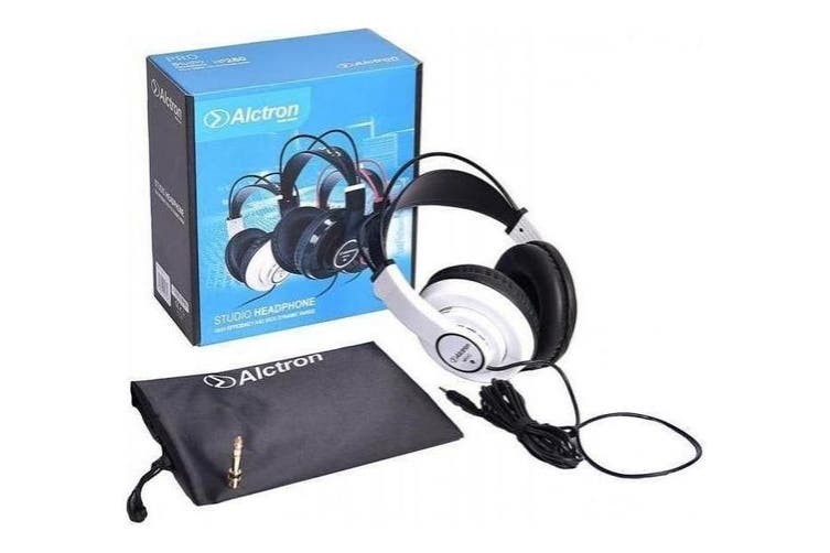 AUDIFONOS (AURICULARES) ALCTRON, PARA ESTUDIO DE GRABACION O ENSAYO, PROFESIONAL, 20 Hz-20 kHz, ALTA DEFINICION, CERRADOS, COLOR BLANCO