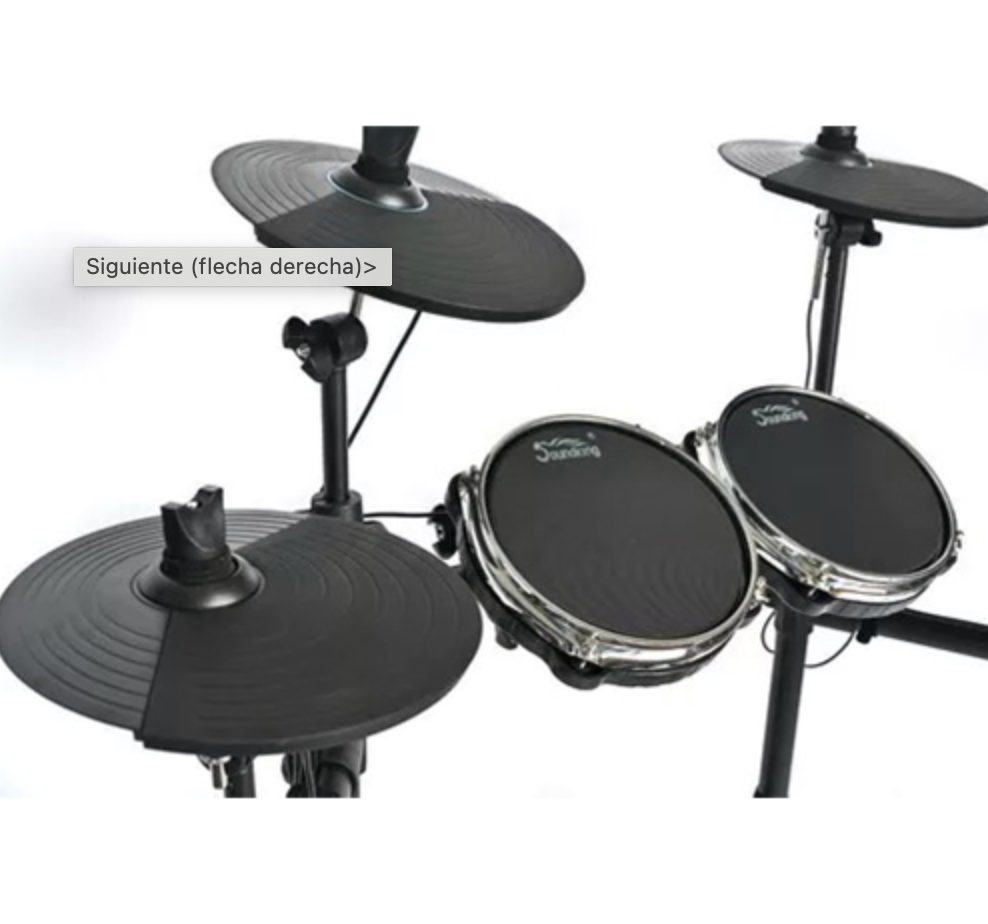 BATERIA ELECTRICA SOUNDKING, PADS MESH, SENSACION Y SONIDO REALISTA, 10 PIEZAS, 26 PRESETS, USB/MIDI