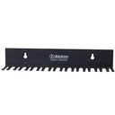 COLGADOR DE CABLES ALCTRON, PARA INSTALACION EN PARED, 19 ESPACIOS, COLOR NEGRO