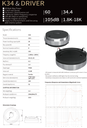 DRIVER SOUNDKING, 80 WATTS, 8 OHM, 1.8 kHz - 18kHz, 107 dB, FERRITA, SIN ROSCA