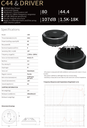 DRIVER SOUNDKING, 80 WATTS, 8 OHM, 1.5 kHz - 18kHz, 107 dB, FERRITA