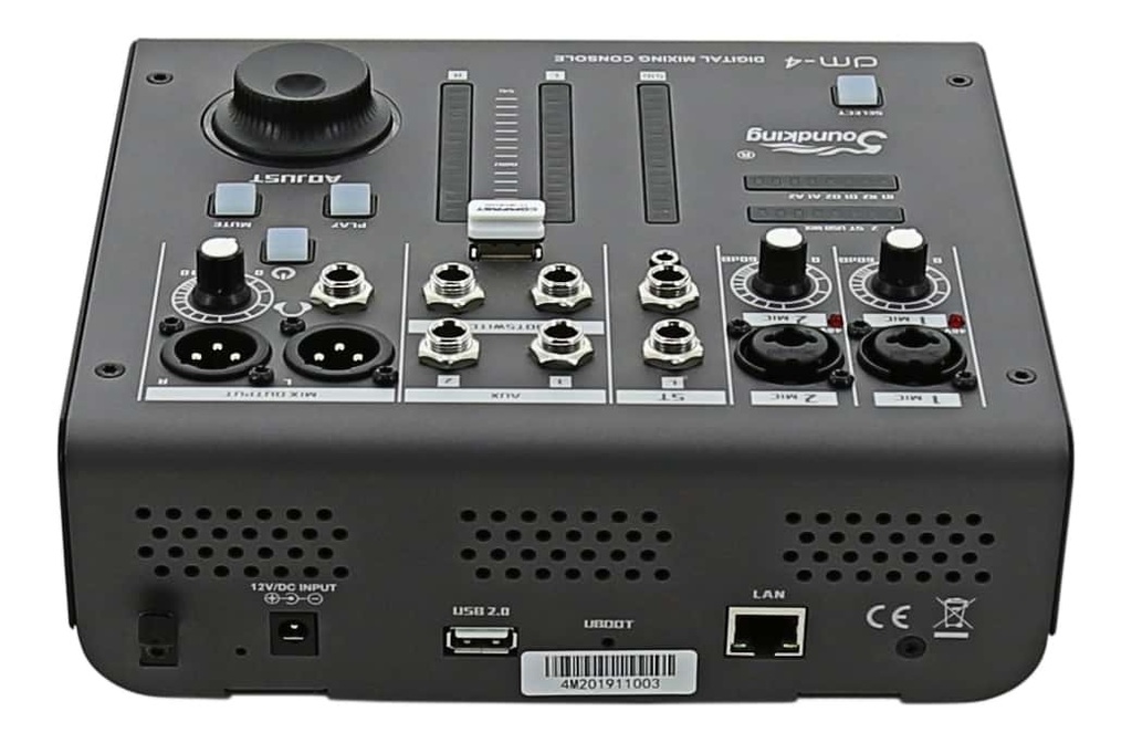 MEZCLADORA PASIVA SOUNDKING, (CONSOLA ANALOGA) 10 ENTRADAS (6 XLR/LINE) (4 PLUG MONO), 48V+, 6 SALIDAS (4 PLUG MONO) (2 XLR MAIN LR), RCA IN/OUT, USB REC/PLAY, BT, EFX, COMP. (copia)