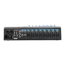 MEZCLADORA PASIVA SOUNDKING, (CONSOLA ANALOGA) 12 ENTRADAS (8 XLR/LINE) (4 PLUG MONO), 48V+, 8 SALIDAS (6 PLUG MONO) (2 XLR MAIN LR), RCA IN/OUT, USB REC/PLAY, BT, EFX (copia)