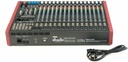 MEZCLADORA PASIVA SOUNDKING, (CONSOLA ANALOGA) 12 ENTRADAS (12 XLR) 48V+ (4 MONO), 8 SALIDAS (4 AUX)(2 GROUP L/R)(2 AUX RETURN), RCA IN/OUT, USB REC/PLAY, 100 FX, EQ