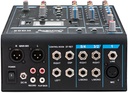 MEZCLADORA PASIVA SOUNDKING, (CONSOLA ANALOGA) 2 ENTRADAS (1 XLR/LINE) (1 PLUG MONO), 48V+, 4 SALIDAS (2 PLUG MONO) (2 XLR MAIN LR), RCA IN/OUT, USB REC/PLAY, BT, EFX, COMP. (copia)