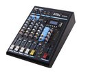 MEZCLADORA PASIVA SOUNDKING, (CONSOLA ANALOGA) 4 ENTRADAS (2 XLR/LINE) (2 PLUG MONO), 48V+, 4 SALIDAS (2 PLUG MONO) (2 XLR MAIN LR), RCA IN/OUT, USB REC/PLAY, BT, EFX, COMP.