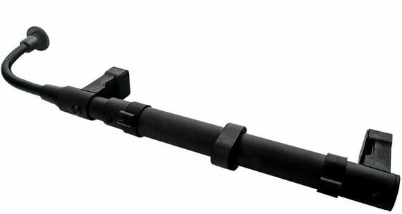 PEDESTAL DE MICROFONO ALCTRON, PARA AMPLIFICADOR O GABINETE DESDE 14 A 21 CM DE PROFUNDIDAD,  BRAZO CUELLO DE CISNE, ACERO INOXIDABLE, COLOR NEGRO