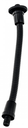 PEDESTAL DE MICROFONO ALCTRON, PARA AMPLIFICADOR O GABINETE DESDE 14 A 21 CM DE PROFUNDIDAD,  BRAZO CUELLO DE CISNE, ACERO INOXIDABLE, COLOR NEGRO
