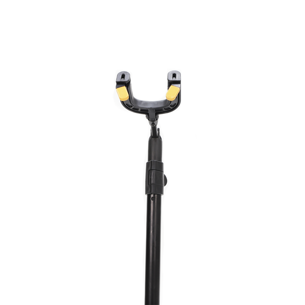PEDESTAL DE PISO PARA GUITARRA SOUNDKING, CON SISTEMA DE AUTO-AGARRE, EXTENSIBLE HASTA 1.16 M, COLOR NEGRO