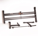 PEDESTAL PARA TECLADO SOUNDKING, ESTILO X, DOBLE BARRA, ELEGANTE Y ROBUSTO, AJUSTABLE, COLOR NEGRO