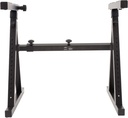 PEDESTAL PARA TECLADO SOUNDKING, BARRA CUADRADA, ESTILO Z CON REFUERZO TRASERO, AJUSTABLE, COLOR NEGRO