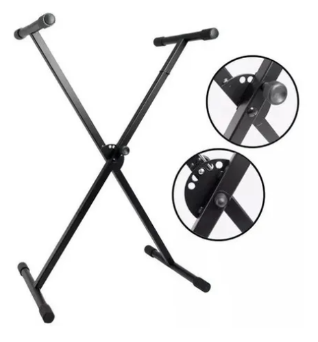 PEDESTAL PARA TECLADO SOUNDKING, ESTILO X, AJUSTABLE, COLOR NEGRO