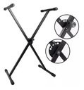 PEDESTAL PARA TECLADO SOUNDKING, ESTILO X, AJUSTABLE, COLOR NEGRO