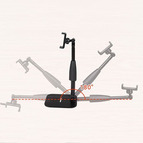 PEDESTAL (TRIPODE) SOUNDKING, PARA CELULAR O TABLET, INCLUYE CLIP DE 12.5 X 19 CM, COLOR NEGRO