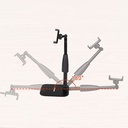 PEDESTAL (TRIPODE) SOUNDKING, PARA CELULAR O TABLET, INCLUYE CLIP DE 12.5 X 19 CM, COLOR NEGRO