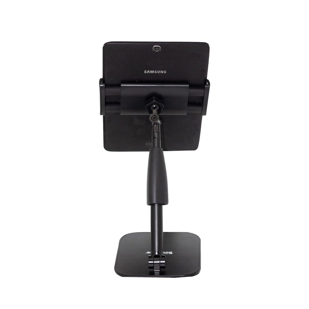 SOPORTE DE MESA SOUNDKING, PARA TABLET O IPAD, CLIP DE 12.5 Y 19 CM, ROTACION 360, COLOR NEGRO