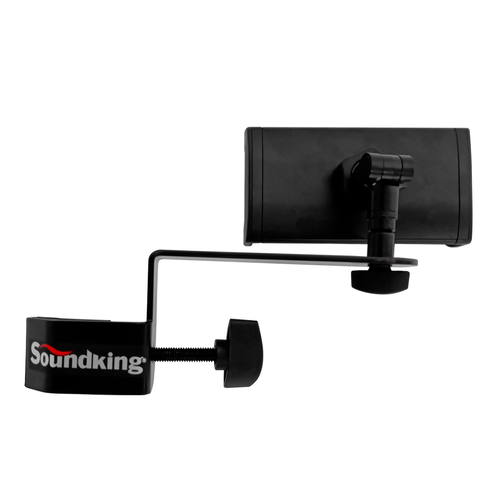PEDESTAL (TRIPODE) SOUNDKING, PARA CELULAR O TABLET, INCLUYE CLIP DE 12.5 X 19 CM, COLOR NEGRO