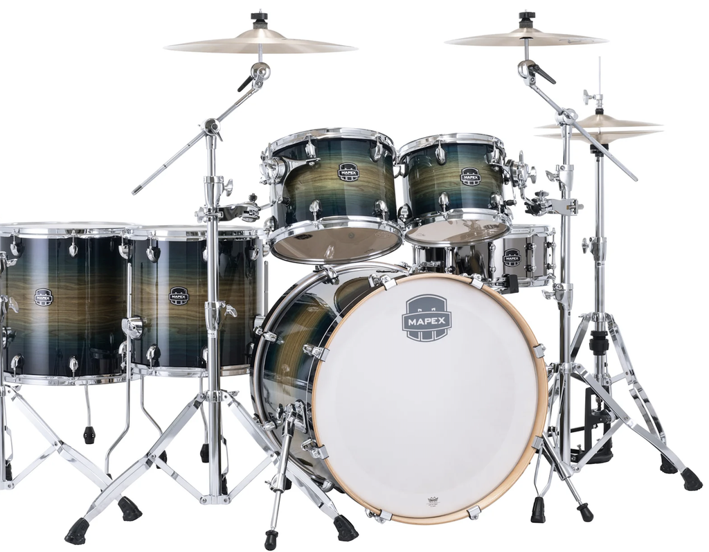 BATERIA ACUSTICA MAPEX, SERIE ARMORY, 6 PCS, ACABADO DUNA DEL DESIERTO (ET) MEDIDAS: 22"X18", 10"X7", 12"X8", 14"X12", 16"X14", 14"X5.5" CAJA TOMAHAWK