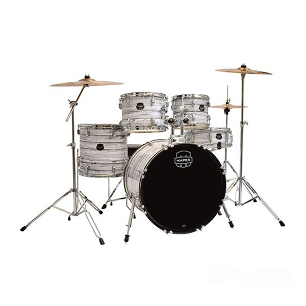 BATERIA ACUSTICA MAPEX, SERIE PRODIGY, 5PCS, COLOR VETAS DE MADERA BLANCA, MEDIDAS: 22", 10", 12", 16", 14"
