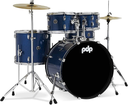 BATERIA ACUSTICA PDP, SERIE CENTER STAGE, 5PCS, COLOR BRILLANTE AZUL REAL, MEDIDAS: 22, 10,12,14,16