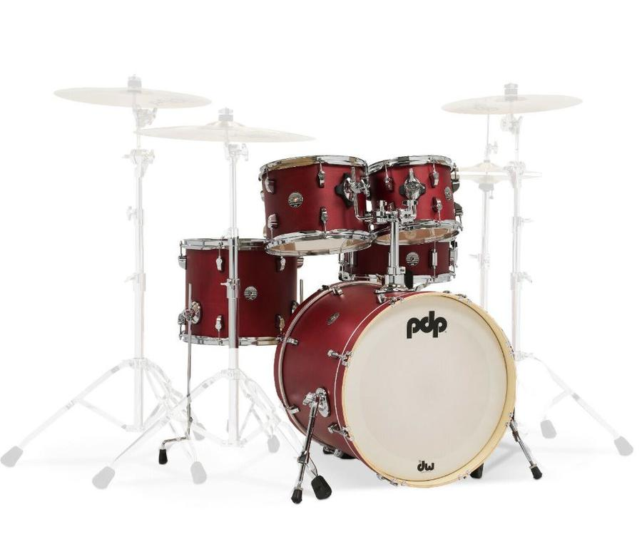 BATERIA ACUSTICA PDP, SPECTRUM, 5PCS, ROJO MATE