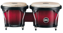 BONGO HEADLINER MEINL, 6 3/4" Y 8", MADERA, COLOR VINO TINTO