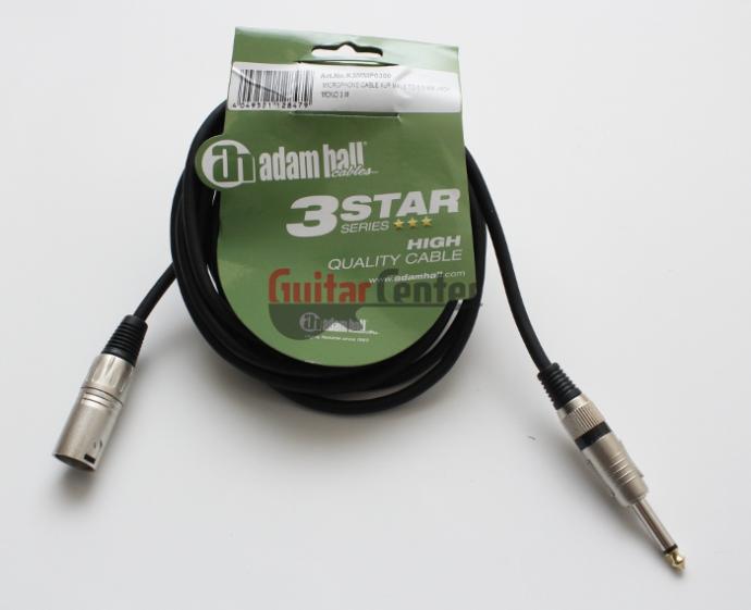 CABLE ADAM HALL, XLR MACHO-TS MACHO, CAPA LISO, NEGRO, 3 METROS