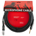 CABLE CONEXION UNICA  PLANET WAVES, TRS 1/4 - XLR HEMBRA, CAPA LISO NEGRO, 7.5 METROS