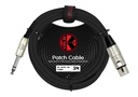CABLE CONEXION UNICA KIRLIN, TRS 1/4 BALANCEADO - XLR HEMBRA, CAPA LISO NEGRO, 6 METROS, 24 AWG
