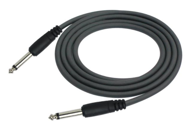 CABLE PARA INSTRUMENTO KIRLIN, TS 1/4 - TS 1/4, CAPA LISO NEGRO, 3 METROS