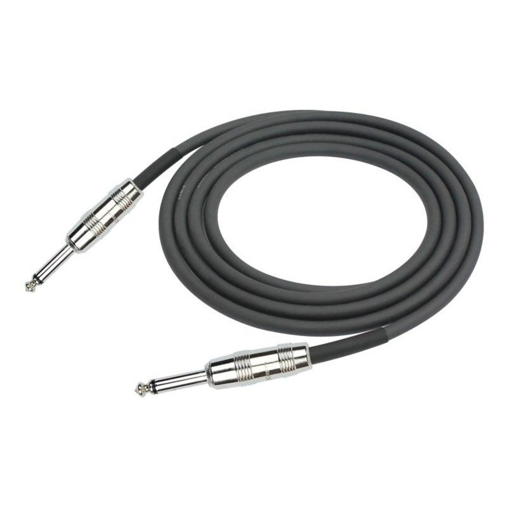 CABLE PARA INSTRUMENTO KIRLIN, TS 1/4 - TS 1/4, CAPA LISO NEGRO, 6 METROS