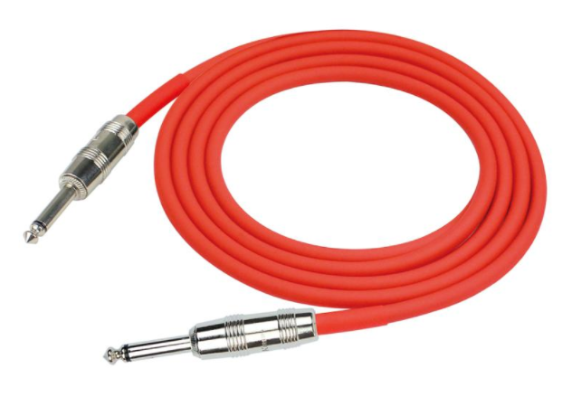 CABLE PARA INSTRUMENTO KIRLIN, TS 1/4 - TS 1/4, CAPA LISO ROJO, 6 METROS
