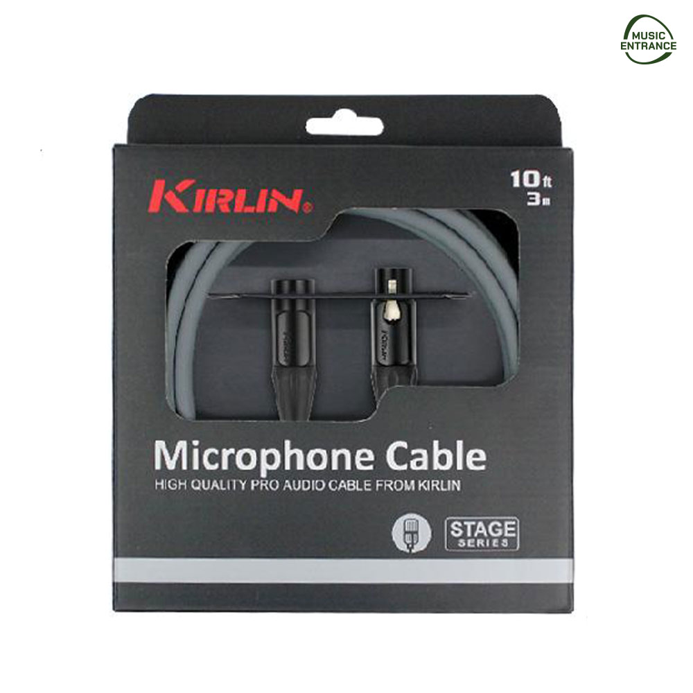 CABLE PARA MICROFONO KIRLIN, 4 CONDUCTORES, XLR MACHO - XLR HEMBRA, CAPA LISO GRIS, 6 METROS 20AWG
