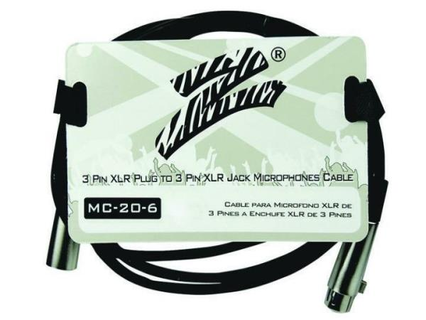 CABLE PARA MICROFONO STUDIO Z, XLR MACHO - XLR HEMBRA, NEGRO