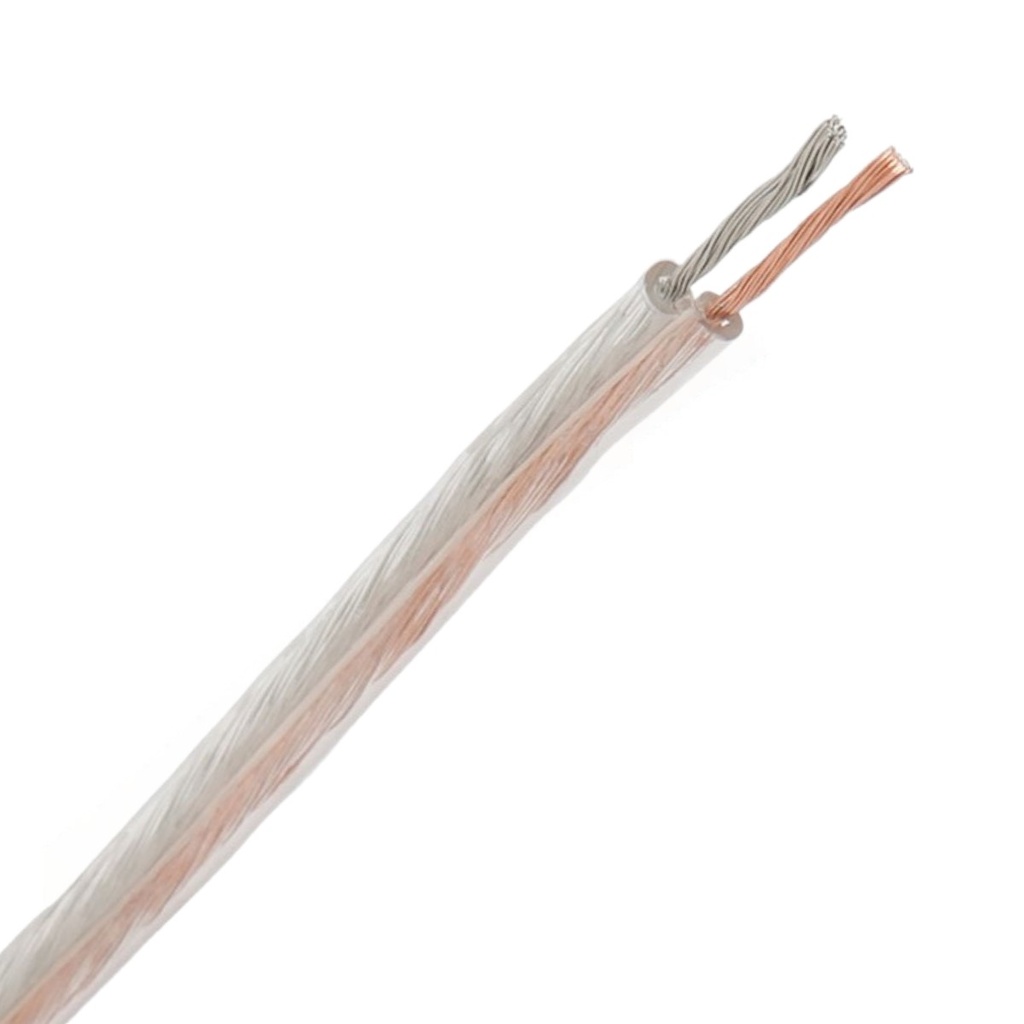 CABLE PARALELO AUDIOPIPE, PARA BOCINA, CALIBRE 12, CAPA TRANSPARENTE, X METRO