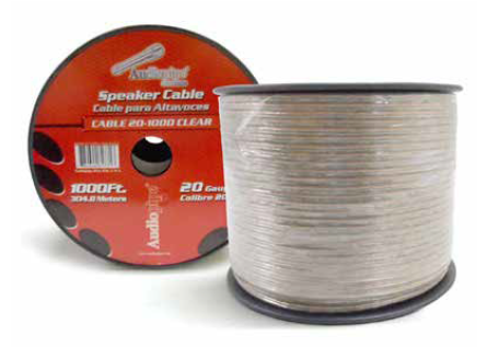 CABLE PARALELO NIPPON AMERICA, PARA BOCINA, CALIBRE 20, COLOR CLARO ( TRANSPARENTE ), POR METRO