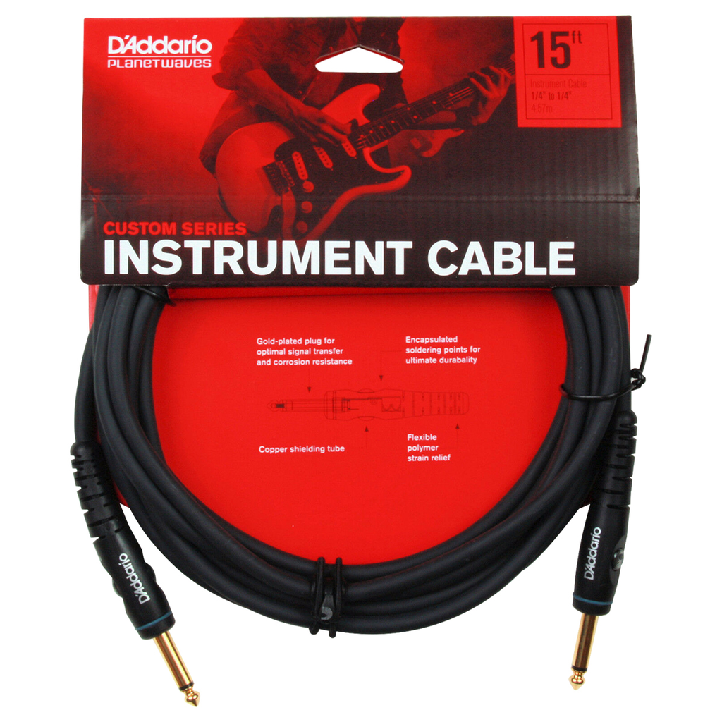 CABLE PLANET WAVES, TS 1/4, CAPA LISO NEGRO, 4.5 METROS