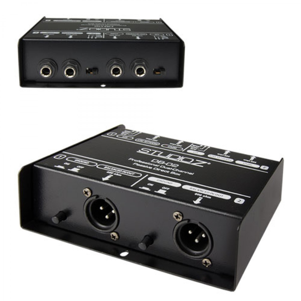 CAJA DIRECTA STUDIO Z, PASIVO, 2 CANALES, CHASIS DE ACERO NEGRO