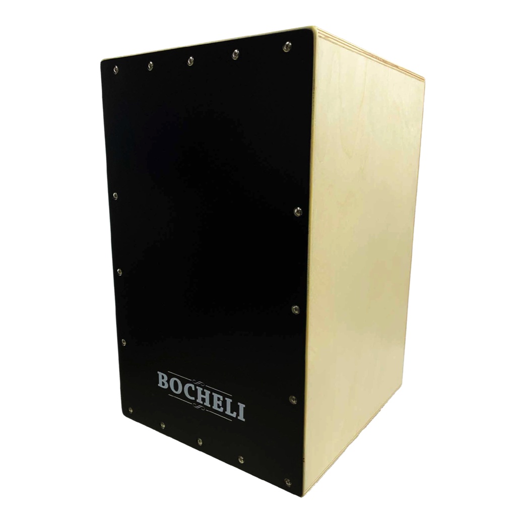 CAJON PERUANO BOCHELI, 31X30X48, COLOR MADERA NATURAL Y NEGRO